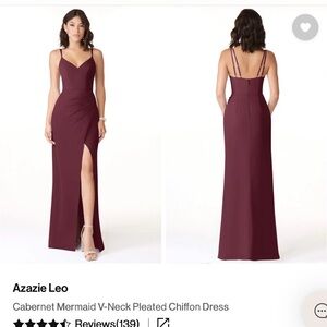 Azazie Leo Cabernet Mermaid Dress
